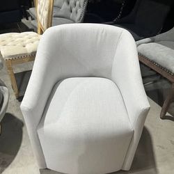(Brand new, original $309) Light grey 25" Wide No Assembly Dining Chairs with Casters