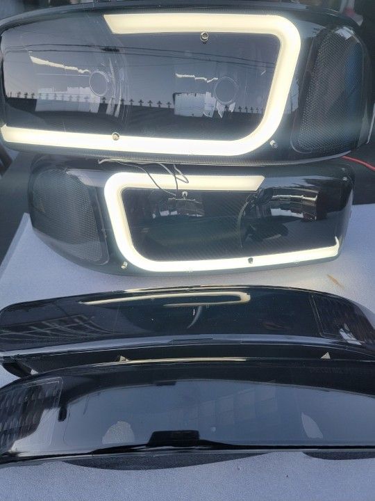 99-06 Gmc Sierra Yukon LED DRL Headlights Luces Micas Calaveras Faros Faroles Focos