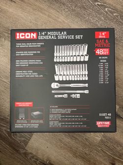 Icon 48pc 1/4 Socket Set (MM/SAE)