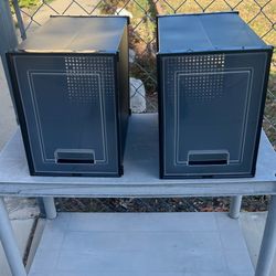 TWO PLASTIC STORAGE CONTAINERS
