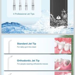 Portable Water Flosser for Teeth,Travel Water Flosser Picks,Mini Cordless Oral Irrigator Rechargeable Power Dental with Telescopic Water Tank, IPX7 Wa
