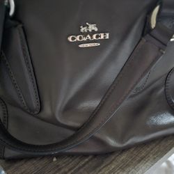 Brown medium to small coach purse