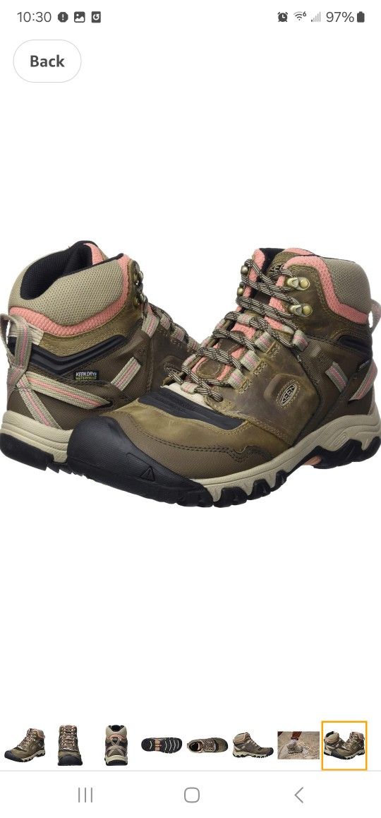Women New In Box Keen Waterproof Leather Hiking Boots Shoes 8.5 9