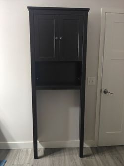 IKEA HEMNES Over-Toilet Bathroom Storage Cabinet – Black-Brown