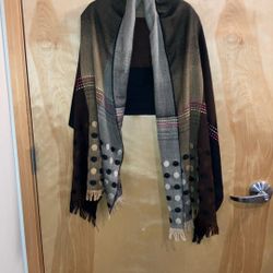 Vintage Pashmina And Silk Scarf/shawl