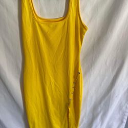Yellow Form Fitting Dress
