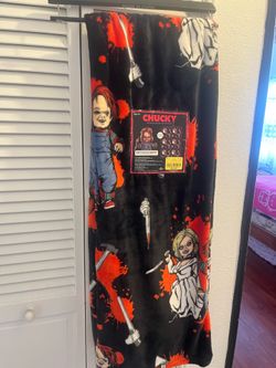 Chucky and Tiffany Halloween blanket