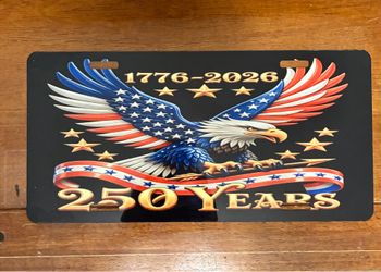 250 year anniversary license plate