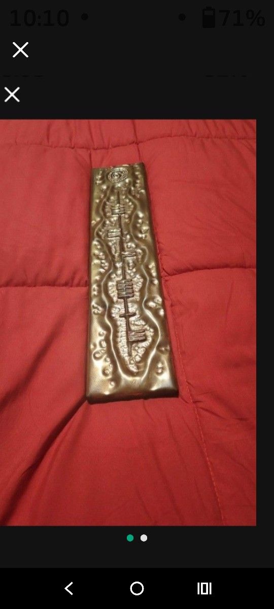 Vintage Garry Owen Druid OGHAM WRITING Copper Art Wall Plaque