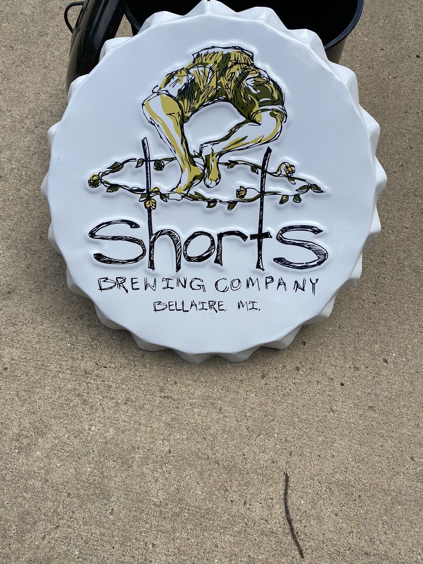 Shorts Beer Bottle Cap Sign