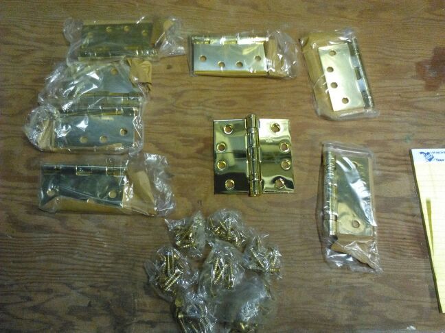Hager 4in brass hinges