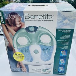 NEW Conair Body Benefits Bubbling Foot Spa with 3 Bonus items Brand New in Box! 