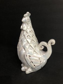 Chicken Rooster Ceramic Figurine 12”.  Excellent condition.