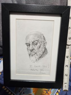 Pencil sketch picture of Sean Connery