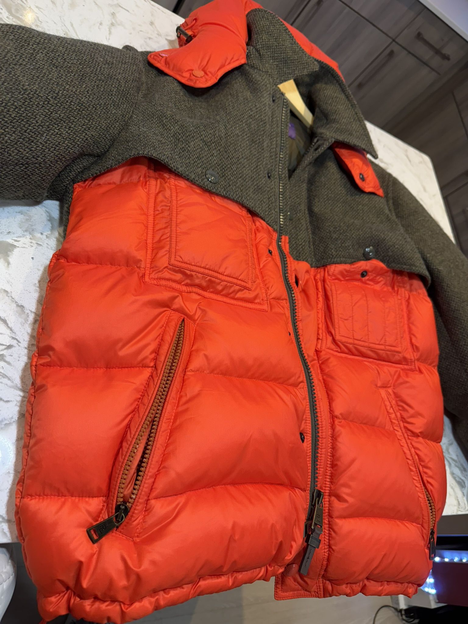 Ralph Lauren Purple Label RLX Down Wool Puffer Jacket Parka Anorak Coat