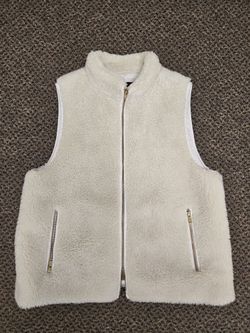 J.Crew Plush Fleece Excursion Vest 'Ivory' (Women's XL) 