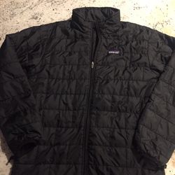 Patagonia Puffer Jacket. Kids Size 12. Black