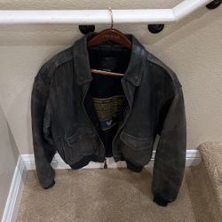 Brown Bomber Flight Jacket A2 Size Large