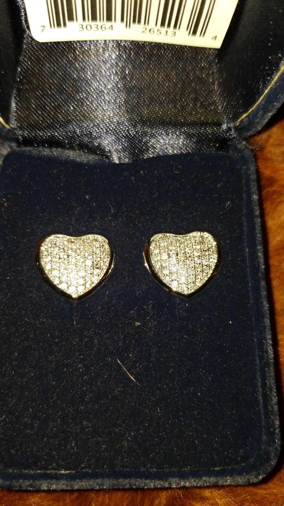 Heart Earrings Pave set Swarovski Montana Silversmiths sterling Silver