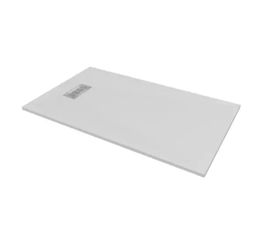 36 in. W x 60 in. L x 1.125 in. H Alcove Solid Composite Stone Shower Pan Base with L/R Drain in White Sand