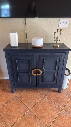 Modern Navy Accent Cabinet / Console Storage Cabinet – Excellent Condition