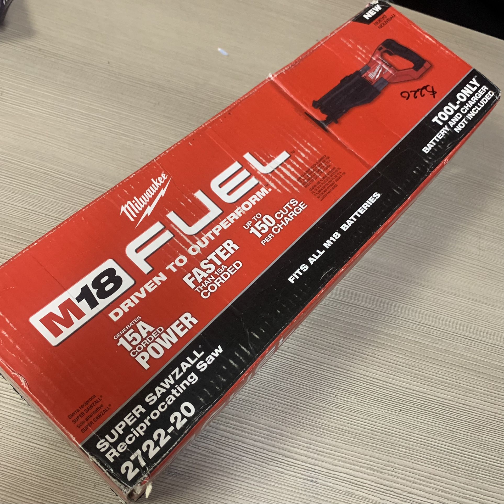 Milwaukee New Super Saw Zall 18M Fuel