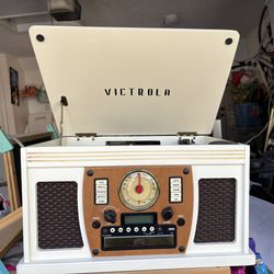 Victrola Navigator 8-in-1 Bluetooth Record Player with Built-in Speakers