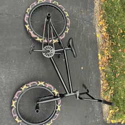 BMX bike with custom tires