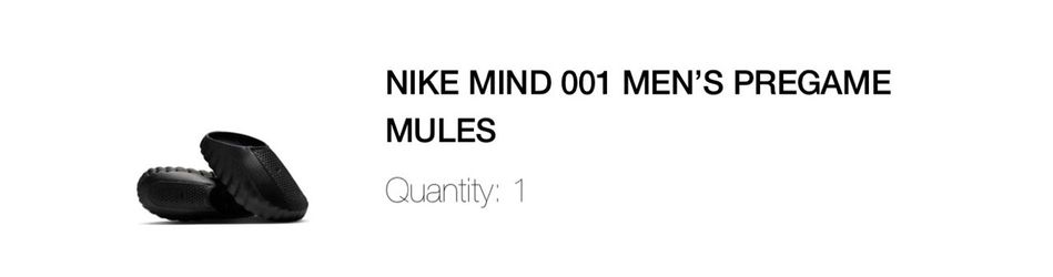Nike Mind 001 Men's Pregame Mules All Black Incoming