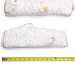 11.75 in. W Vented Decorative Ceramic Wood Gas Fireplace Logs Set for Indoor/Outdoor Fireplaces and Fire Pits (Set of 2 32 $20