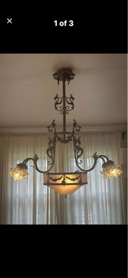 Antique  Brass chandelier