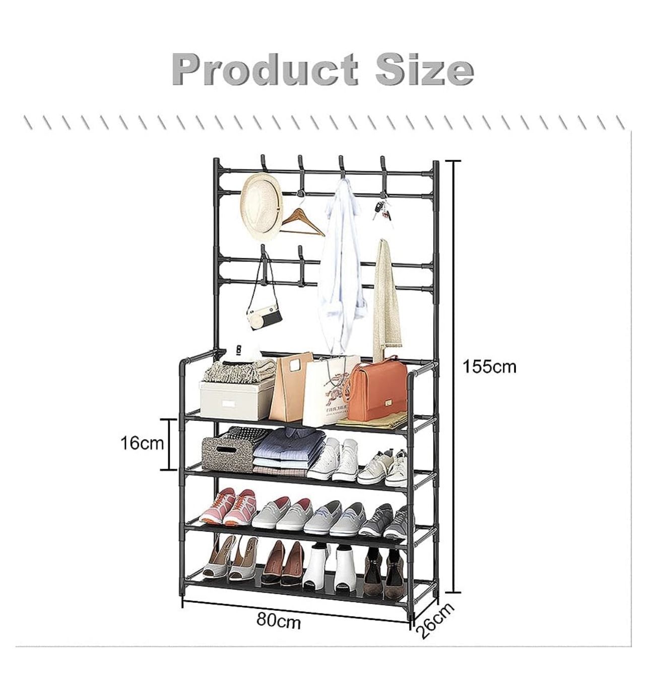 4 Tier Coat and Shoe Rack