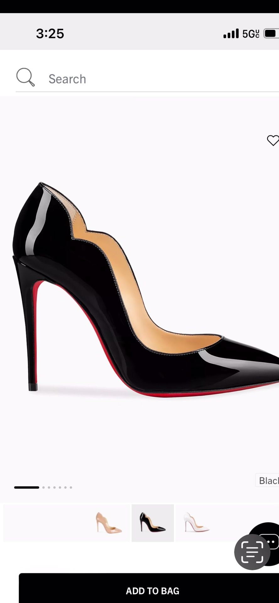 These Christian Louboutin faux stylish high-heeled shoes feature a glossy black color, patent leather material, and a pointed-toe pump design with a
