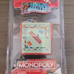 New Worlds Smallest Monopoly Board Game Factory Sealed Ages 6+(Stocking Stuffer)