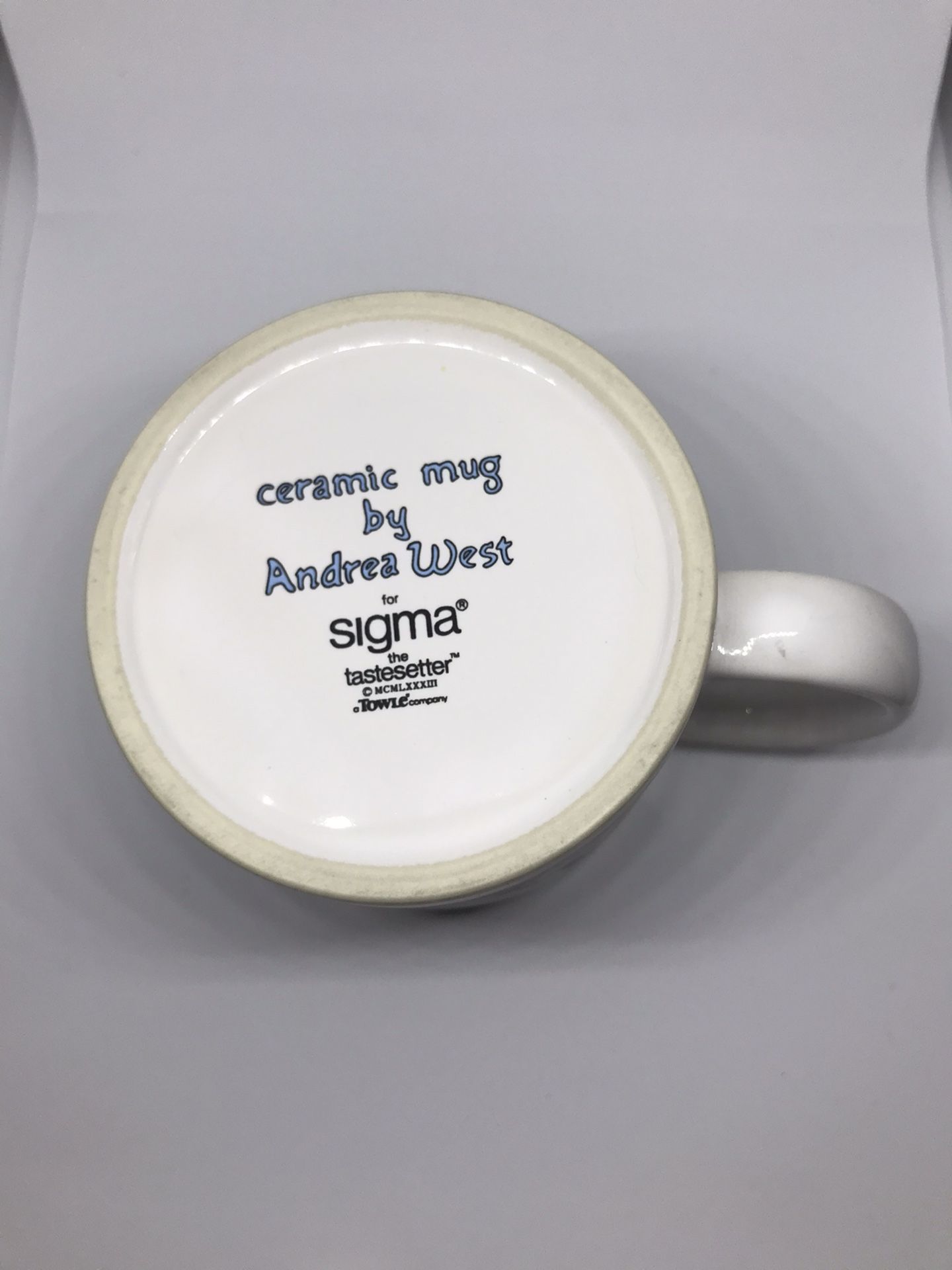Andrea West Sigma Tastesetter Ceramic Coffee Tea Cup Collection Goose flying Over Farm