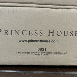 114" Stainless Steel Nonstick Casserole with Glass Lid