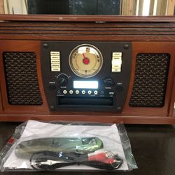 VICTROLA NAVIGATOR 8-IN-1 CLASSIC RECORD PLAYER (VTA-600B) MAHOGANY