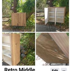 Retro Middle Century Wooden Cabinet 