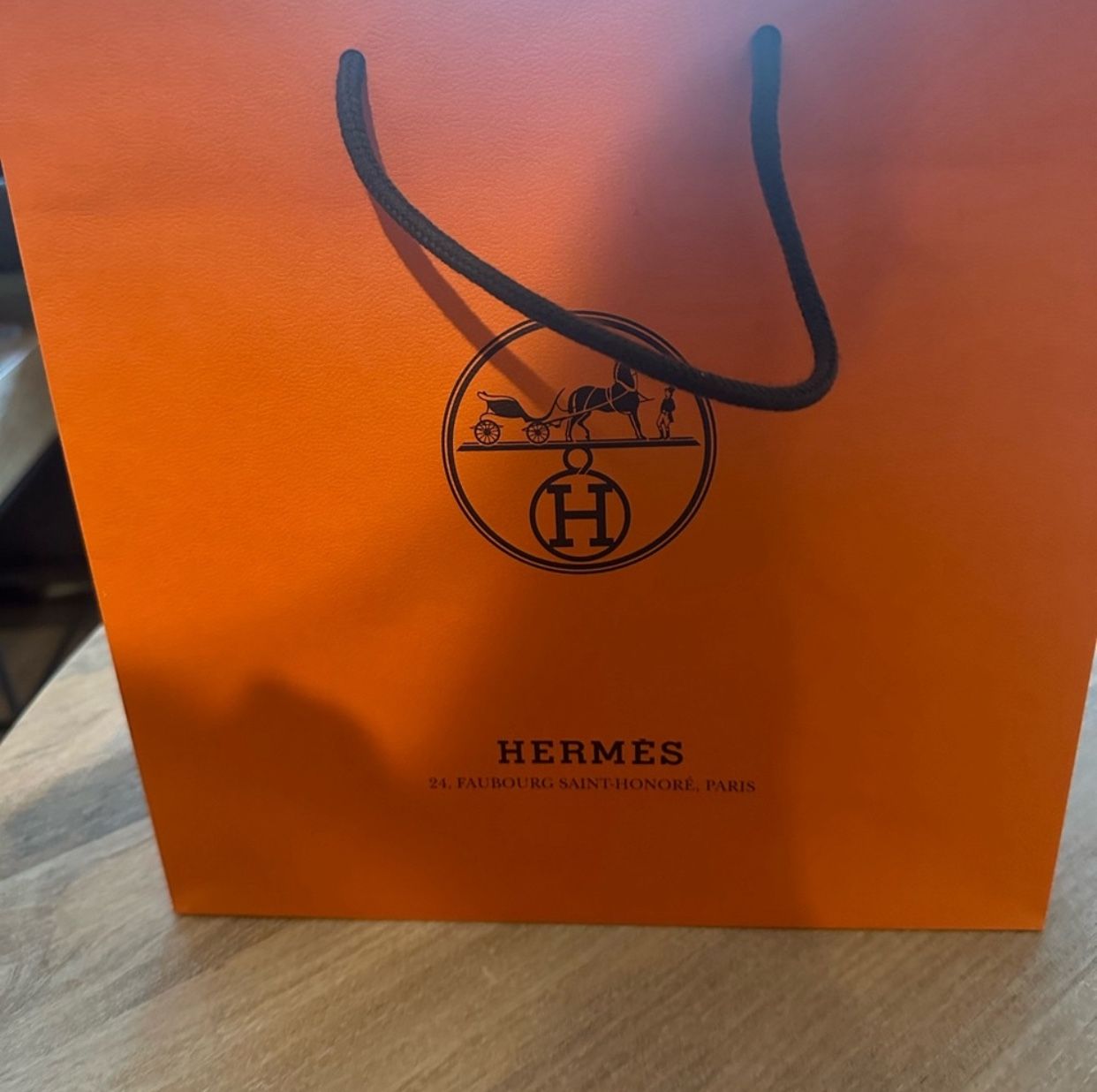 Hermes empty shopping bag