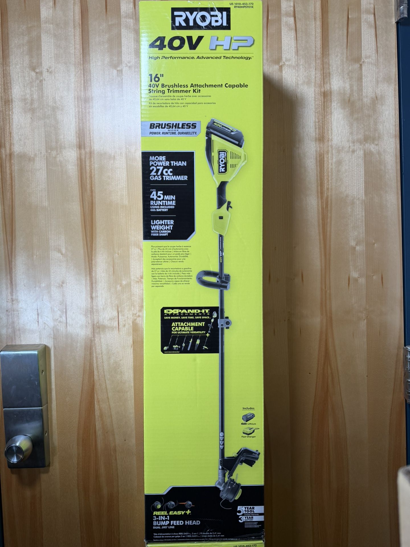 Ryobi 40V HP 16" Brushless Attachment Capable String Trimmer Kit - RY40HPST01K