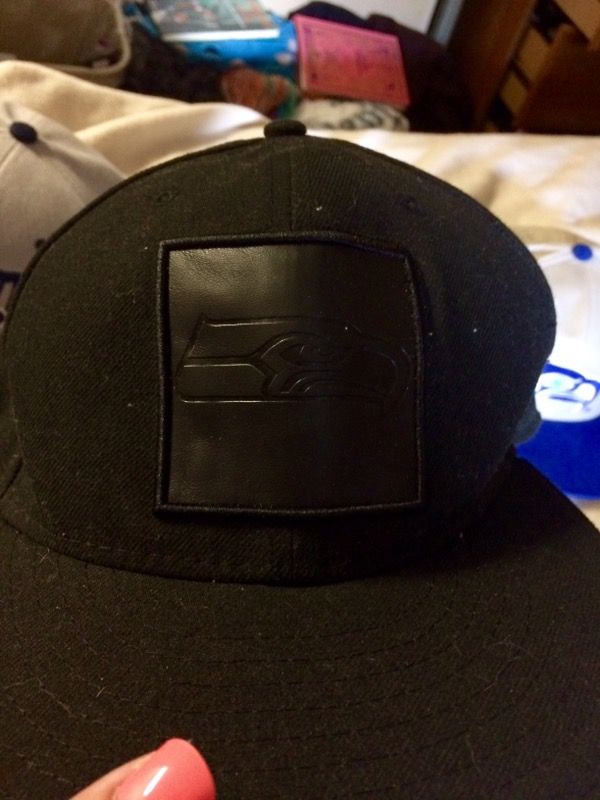 Black on Black Seahawks Hat