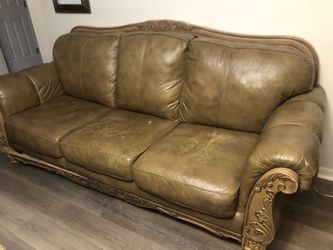 Ashley Leather Sofa 