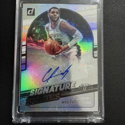 2021-22 Panini Donruss Signature Series #SS-QWS Quinndary Weatherspoon