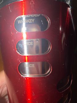 Red Engraved Whiskey Sour Recipe Tumbler