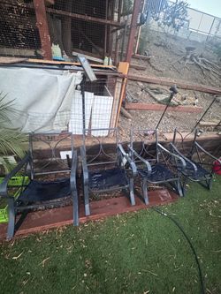 Metal Patio Chairs Set of 4. Rocking chairs