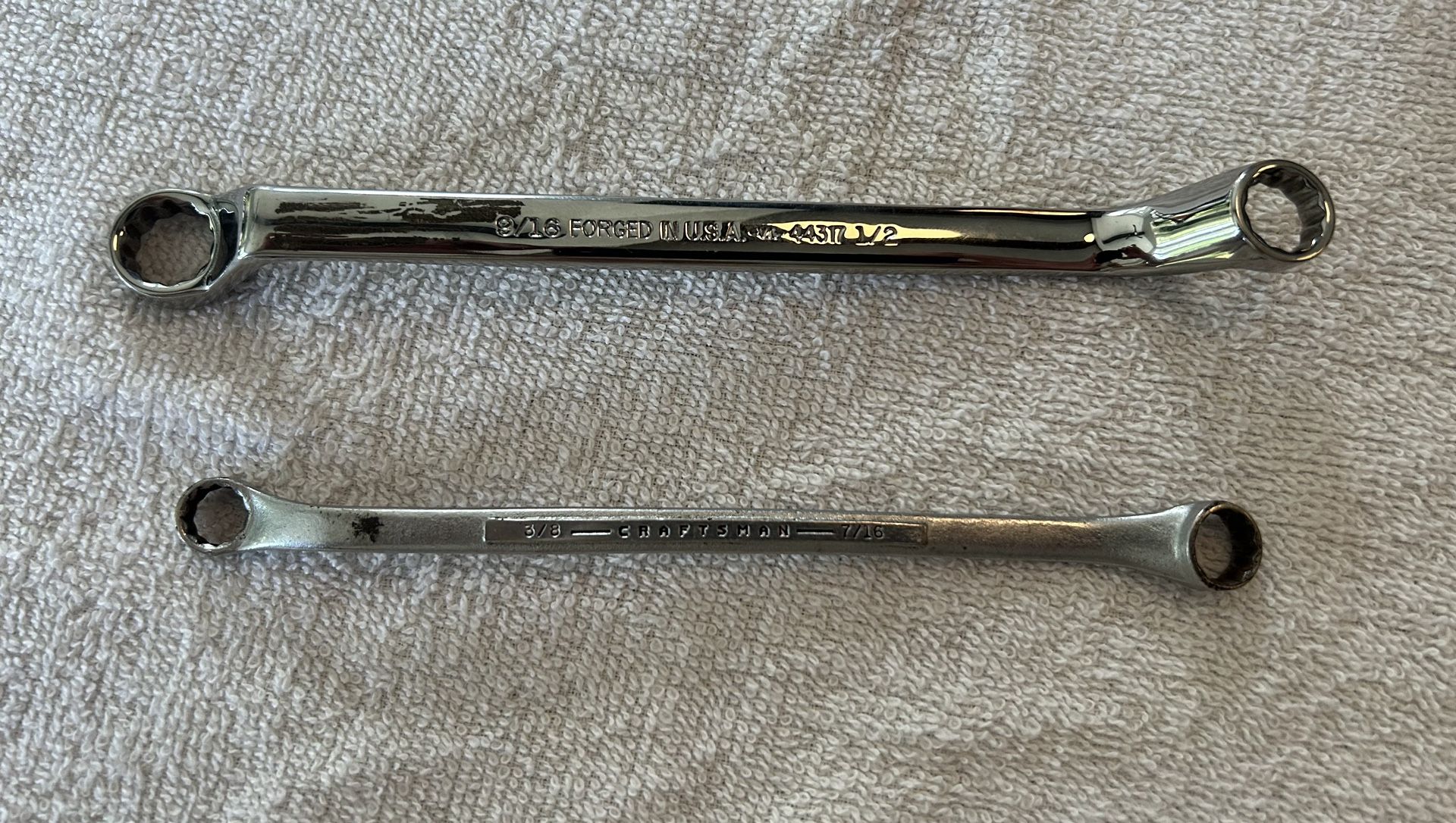 Two Sears Craftsman Offset 12 Point Wrenches