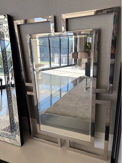 Silver Geo Mirror