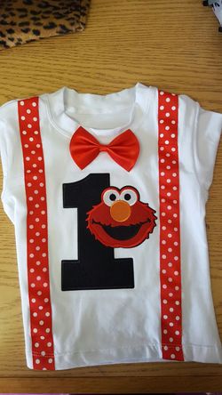 Boys Elmo birthday shirt