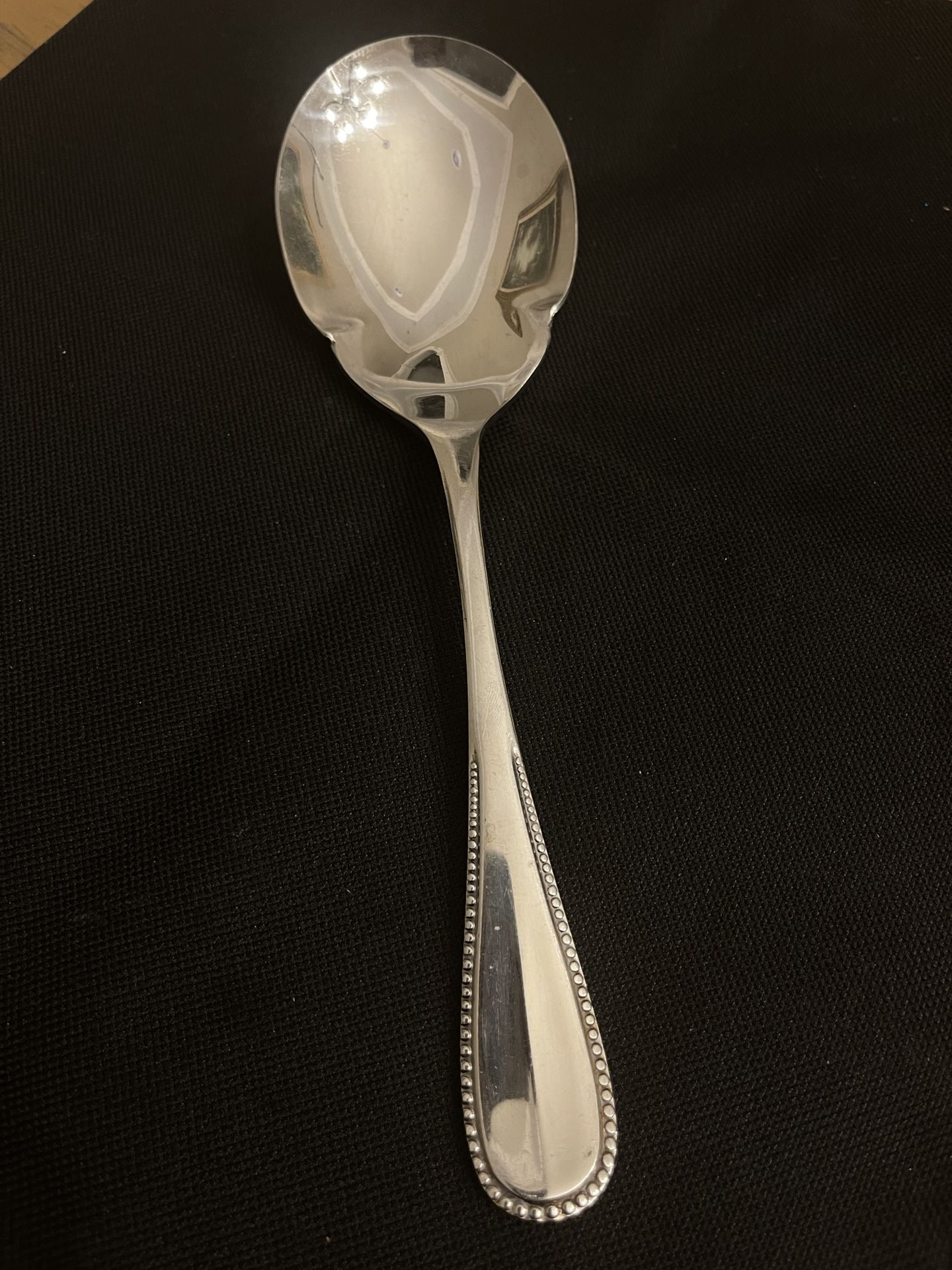 Oxford Hall Stainless Steel CRYSTAL PALACE Solid Smooth Casserole Spoon 8 5/8 in