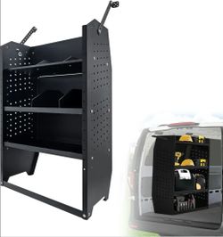 46" H Steel Cargo Van Shelving 32" W x 13" D for Full Size Vans
Keep Tools Organized, Adjustable Shelves, S-Hooks, Max Cargo Space, Fits Transit, ProM